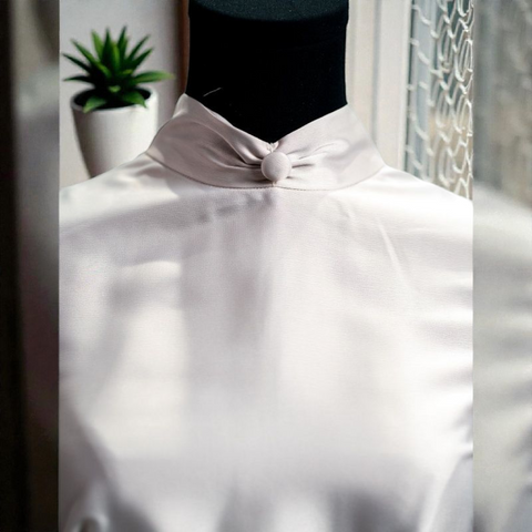 HQ Satin Dress - Shoulder Buttons