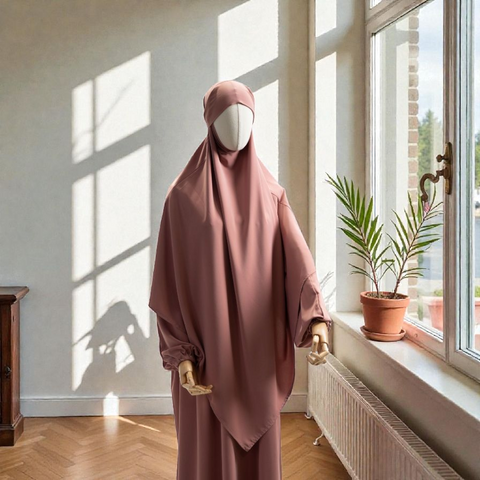 Crepe Khimar Abaya - Side Decoration