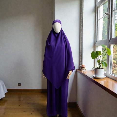 Crepe Khimar Abaya - Front Decoration