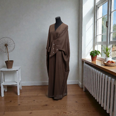 Linen Moon Open Abaya