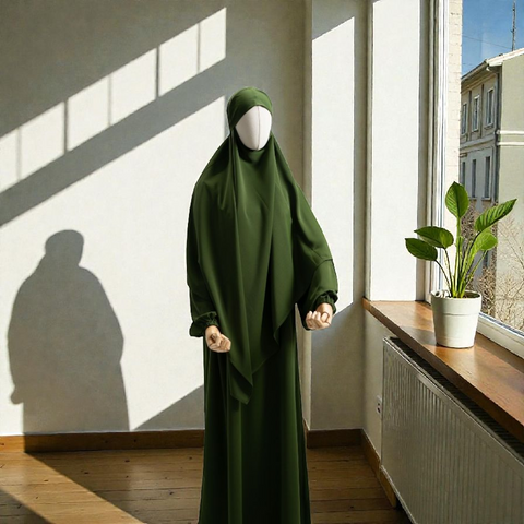 Crepe Khimar Abaya - Side Decoration