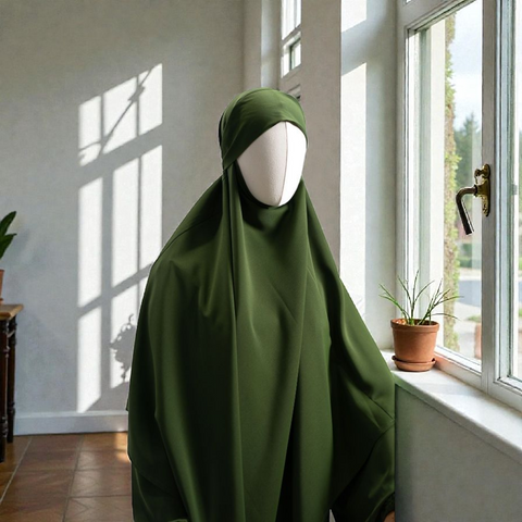 Crepe Khimar Abaya - Side Decoration