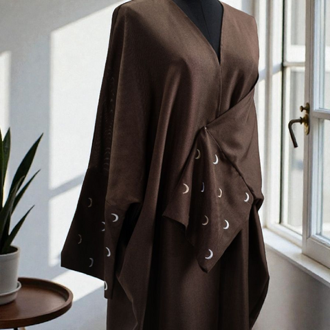 Linen Moon Open Abaya