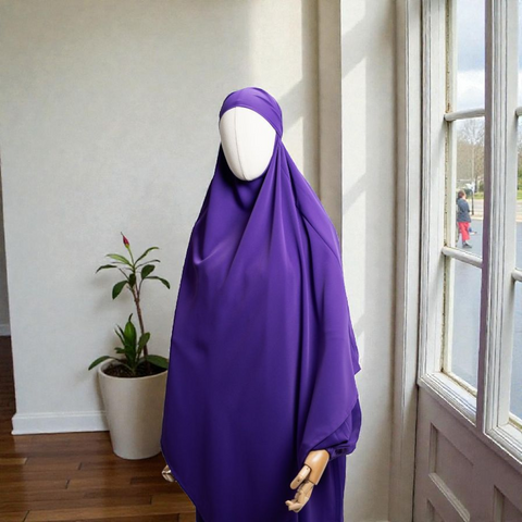 Crepe Khimar Abaya - Front Decoration
