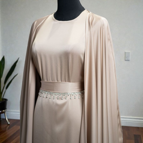 HQ Satin Abaya - 4pcs Bisht