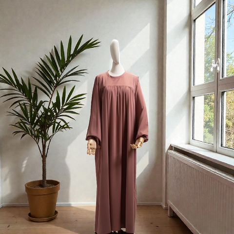 Crepe Khimar Abaya - Front Decoration