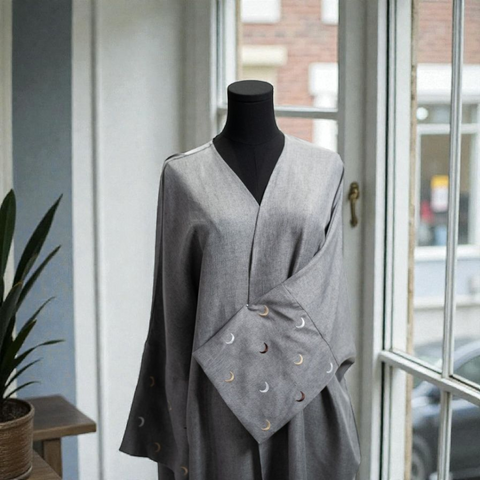 Linen Moon Open Abaya
