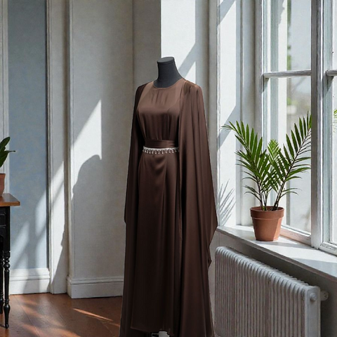 HQ Satin Abaya - 4pcs Bisht