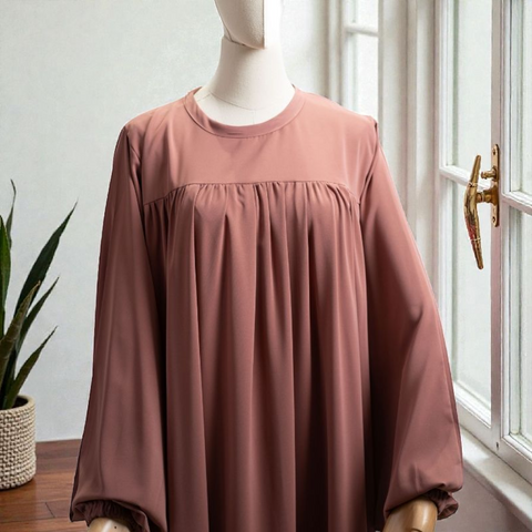Crepe Khimar Abaya - Front Decoration