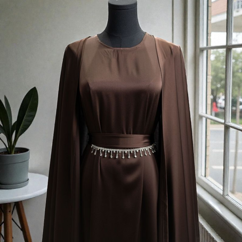 HQ Satin Abaya - 4pcs Bisht