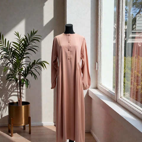 Crep Abaya - Middle Buttons
