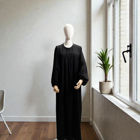 Crepe Khimar Abaya - Front Decoration