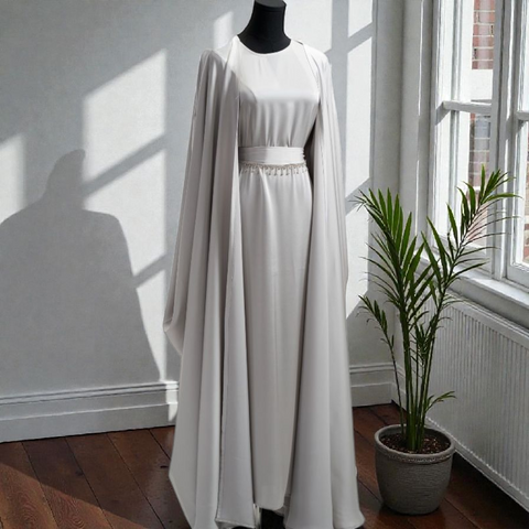 HQ Satin Abaya - 4pcs Bisht