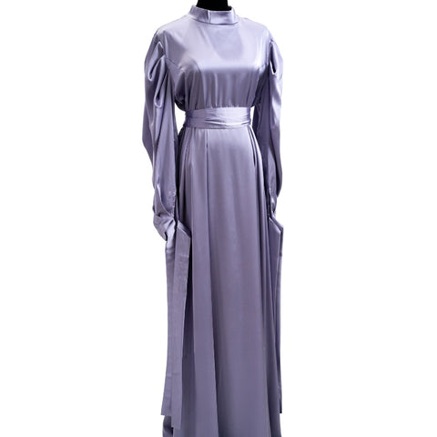 Satin Wrapped Cuff Dress