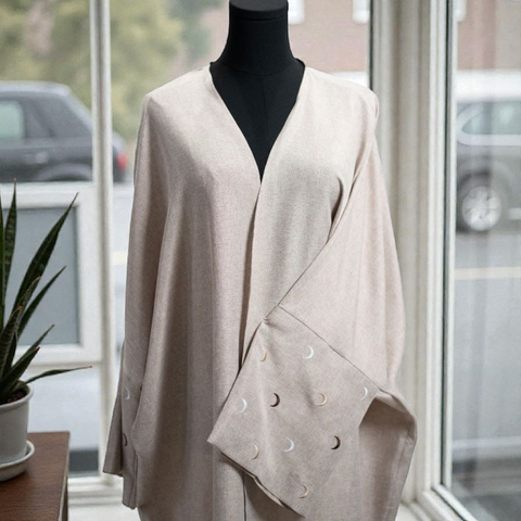 Linen Moon Open Abaya