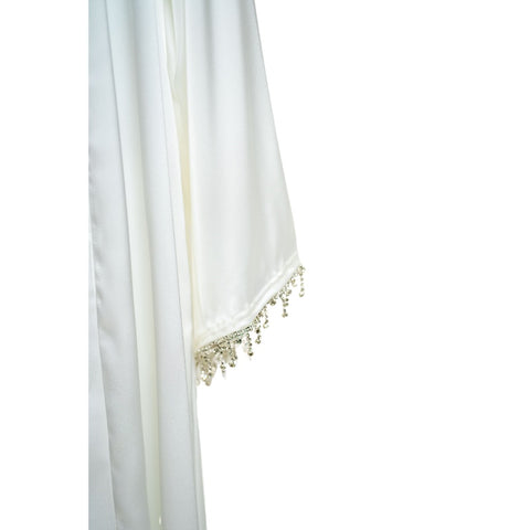 HQ Satin Abaya - 4pcs Decorated Belt