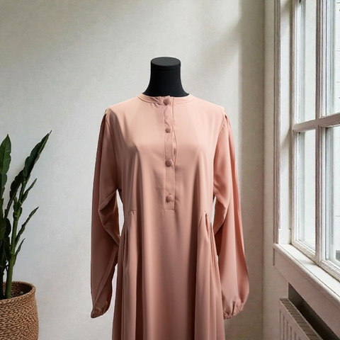 Crep Abaya - Middle Buttons