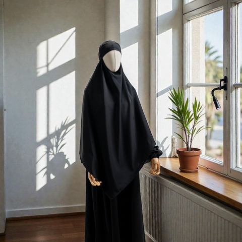 Crepe Khimar Abaya - Side Decoration