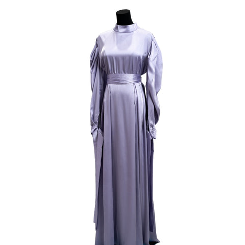 Satin Wrapped Cuff Dress