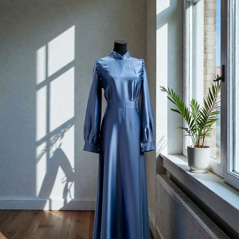 HQ Satin Dress - Shoulder Buttons