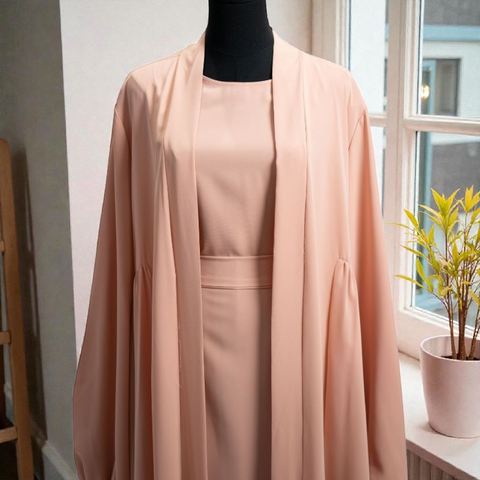 Crepe Open Abaya 3pcs