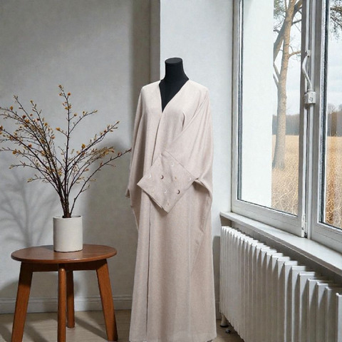 Linen Moon Open Abaya