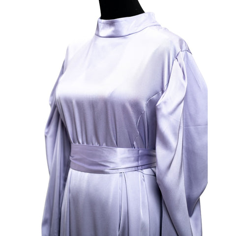 Satin Wrapped Cuff Dress