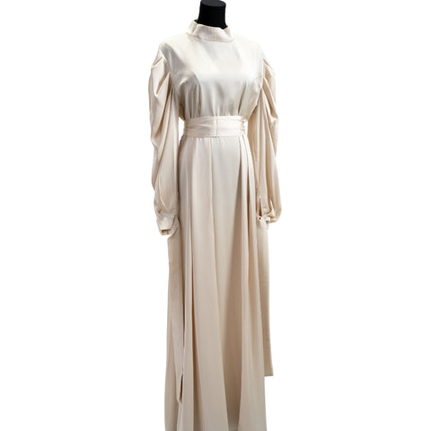 Satin Wrapped Cuff Dress