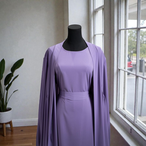 Crepe Open Abaya 3pcs