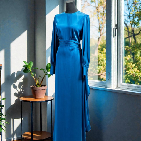 HQ Satin Dress Middle Belt