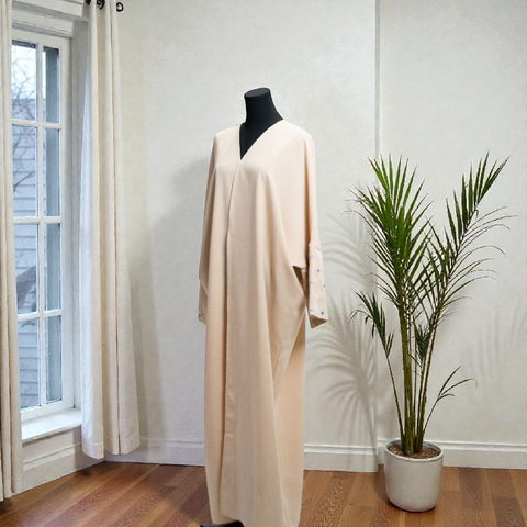 Linen Hearts Open Abaya