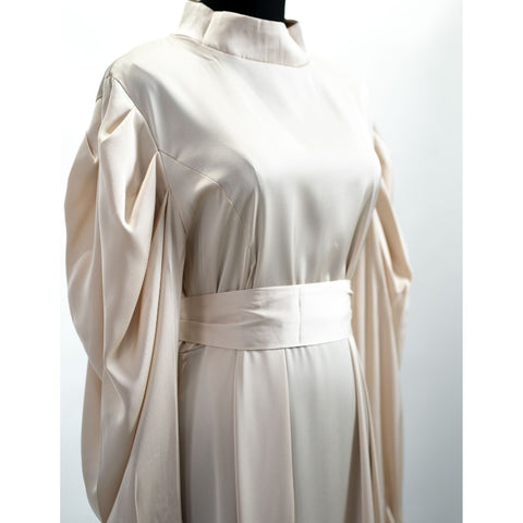 Satin Wrapped Cuff Dress