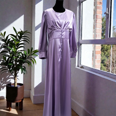 Satin Dress - Middle Buttons