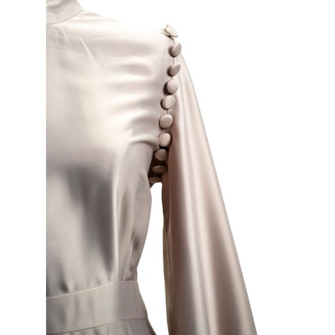 HQ Satin Dress - Shoulder Buttons